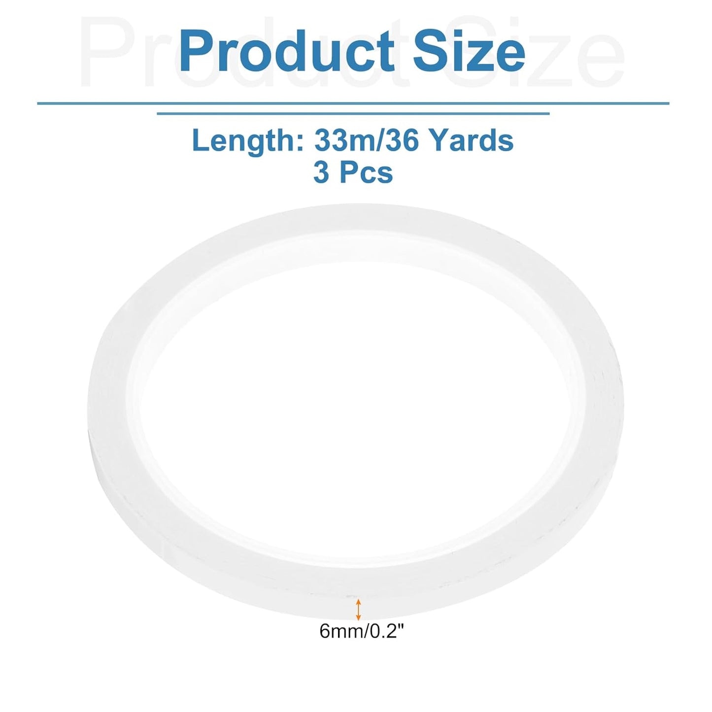 uxcell 3pcs 1/4" x 36 Yard Graphic Tape Whiteboard Grid Marking Tape Pinstripe Chart Line, White