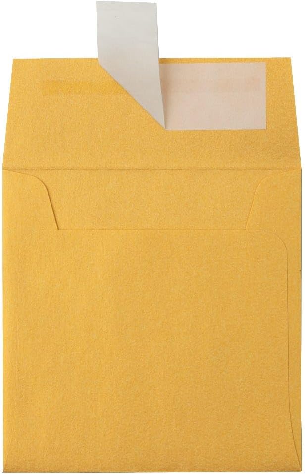 LUXPaper Square Invitation Envelopes | Peel & Press | 3 1/4" x 3 1/4" | Gold Metallic | 80lb. Text | 50 Qty