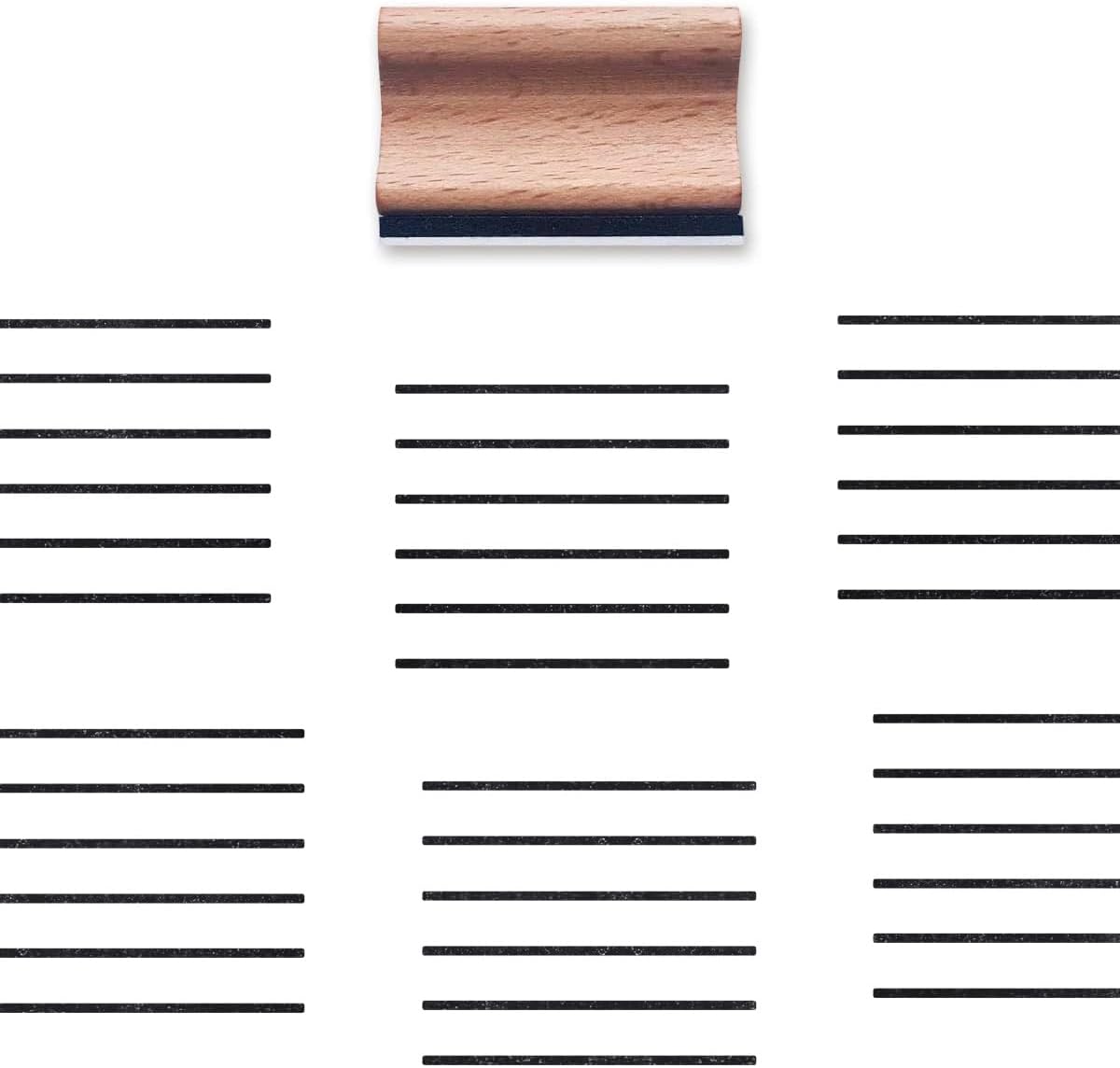 Lines List Rubber Stamp, 1-1/3 Medium Stamp for Scrapbooking Card Making Crafting