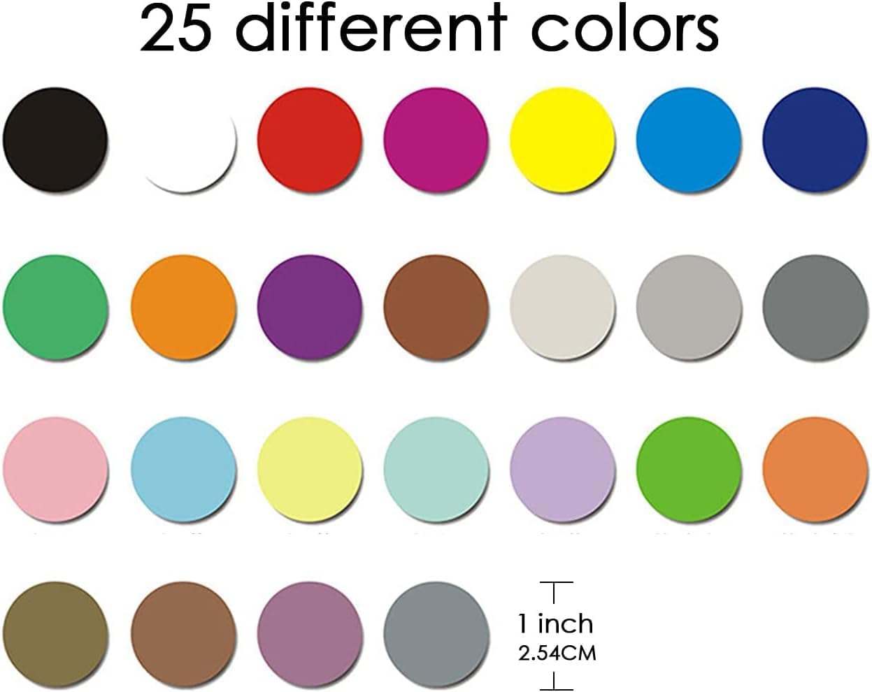 Colorful Book Spine Labels | 1000 Pieces for Organizing Classroom Library | Rainbow Book Spine Stickers in 25 Assorted Colors, 1 Inch