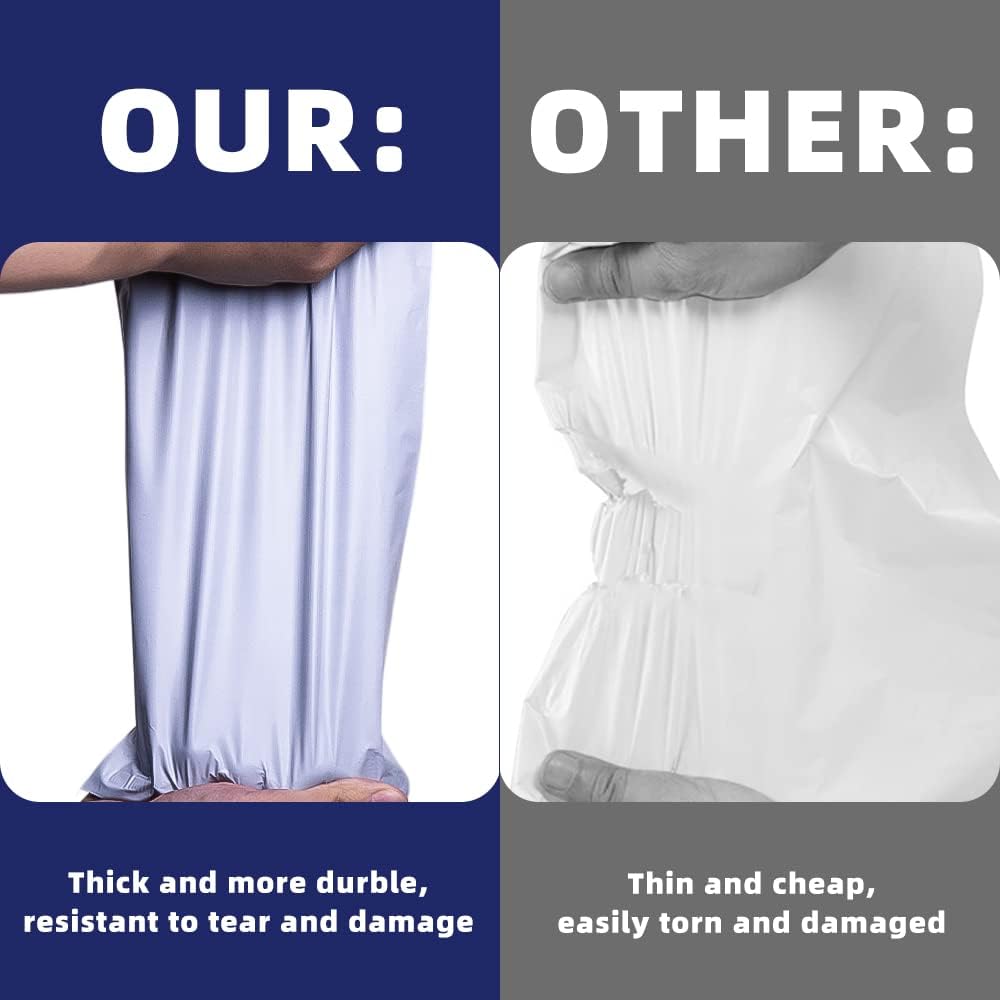 POLYSELLS 200 pcs 24x24 Inches White Poly Mailers Shipping Envelopes, Strong Adhesive Sealing, Waterproof, and Tear-resistant Postal Mailing Bags for Clothing, Books, and Accessories