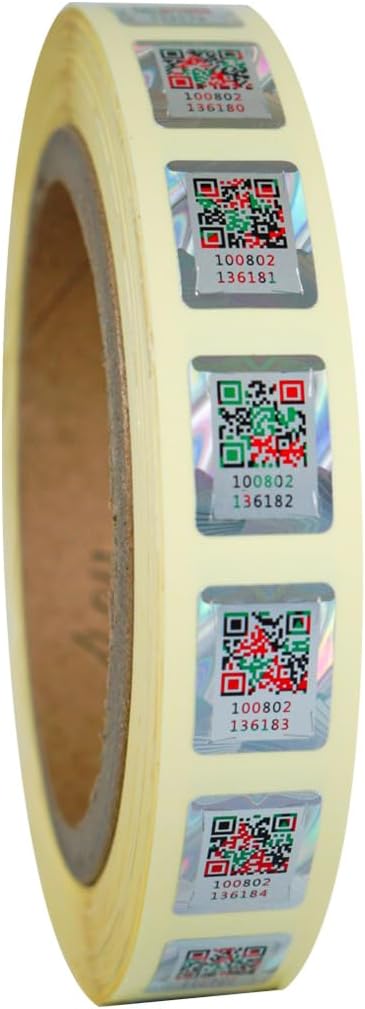 14 * 18mm Anti-Counterfeiting QR Code Labels Original Hologram Security Genuine Tag Authenticity Query Tamper Proof Stickers