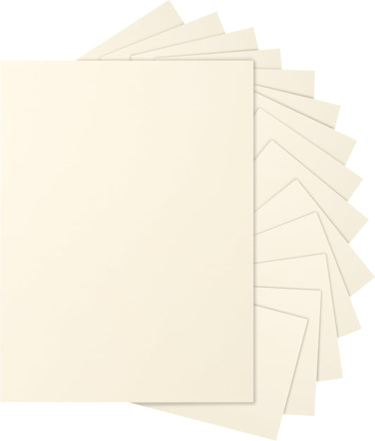 40 Sheets Cream Cardstock 8.5 x 11 Off White Paper, 200gsm/75lb Ivory Card Stock Certificates Paper for DIY Cards Making, Business Cards, Invitations, School Crafting, Menus, Office Printing