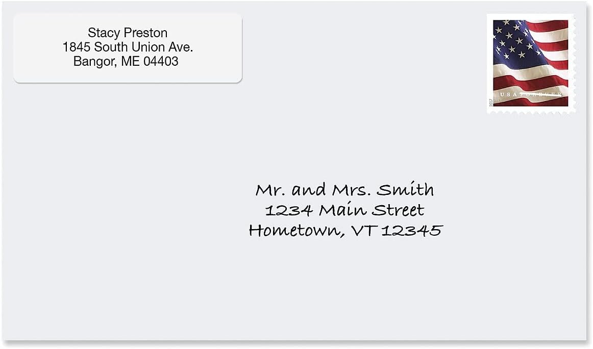 Personalized Return Address Labels, Roll of 250 Gloss White Self-Adhesive Labels Without Dispenser, Customize with Name & Shipping Address, Colorful Images