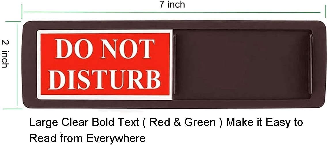 Do Not Disturb Sign & Please Knock Sign – Non-Scratch Magnetic Door Hanger for Hotels, Offices, Bedrooms – Durable Acrylic (Black)