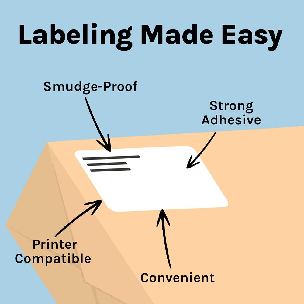 Premium Label Supply White Sticker Address Labels – 2" x 4" – Laser/Inkjet Compatible – (10 per Sheet), 2000 Sheets – 20,000 Total Adhesive Labels