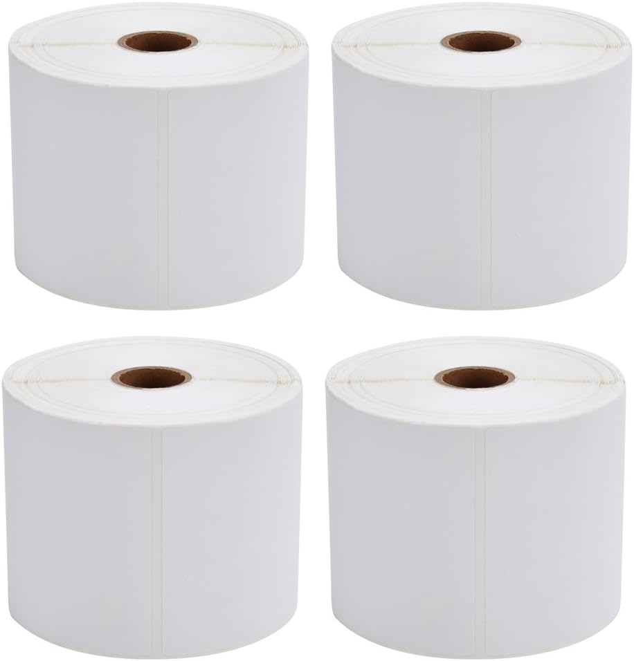 MFLABEL® 4 Rolls of 450 Direct Thermal Shipping Labels 4x6 for Zebra 2844 Zp-450 Zp-500 Zp-505