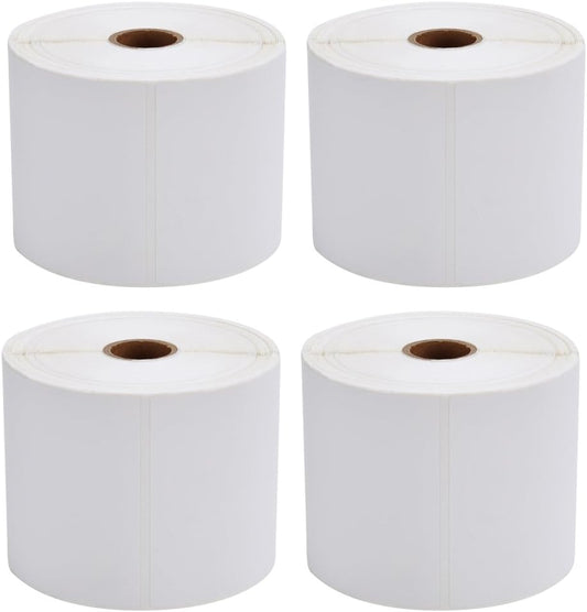 MFLABEL® 4x6 Direct Thermal Shipping Labels - 4 Rolls of 450 Labels/Roll, Compatible with Zebra 2844/ZP450/ZP500/ZP505, USPS/FedEx/UPS/Amazon Shipping, Smudge-Resistant & Permanent Adhesive
