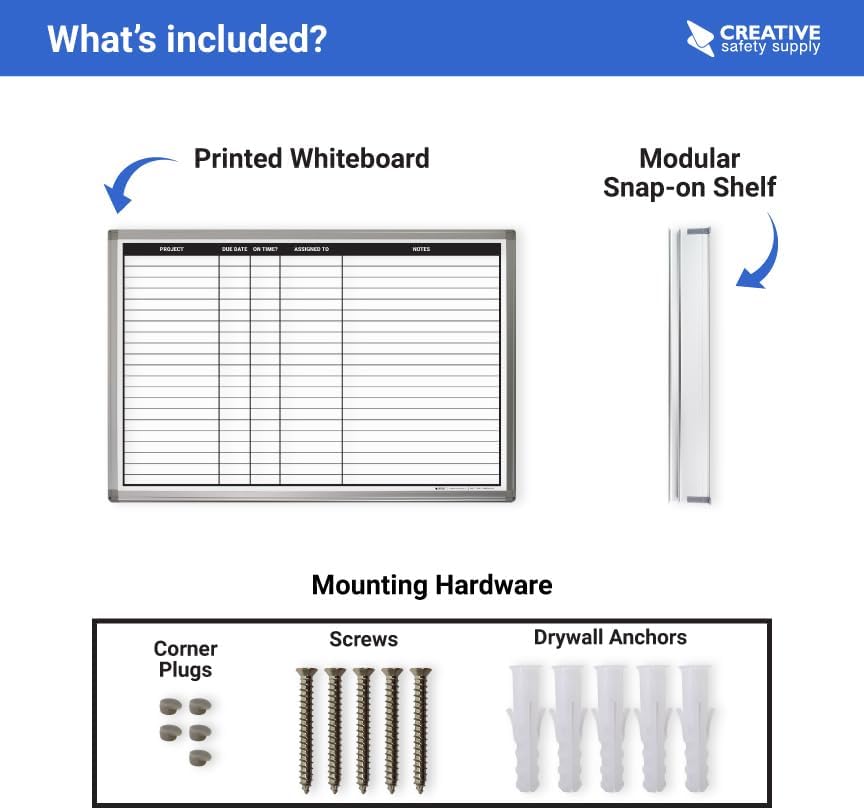 Project Planning Dry-Erase Whiteboard 36" x 24"