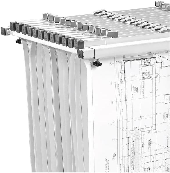 Adir Mobile Blueprint Holder - Adjustable Blue Print Storage Organizer and Construction Plan Holder – Plans Rack for Jobsite and Office (Without Blueprint Clamps)