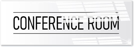 Conference Room Sign White 9x3 Inch - Indoor Self Adhesive Door Wall Sign Minimalism Design