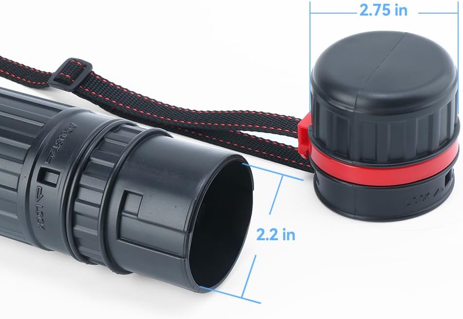 TRANSON Small Poster Tube Storage 17“ to 27” Extendable for Documents Blueprints Artworks Scrolls