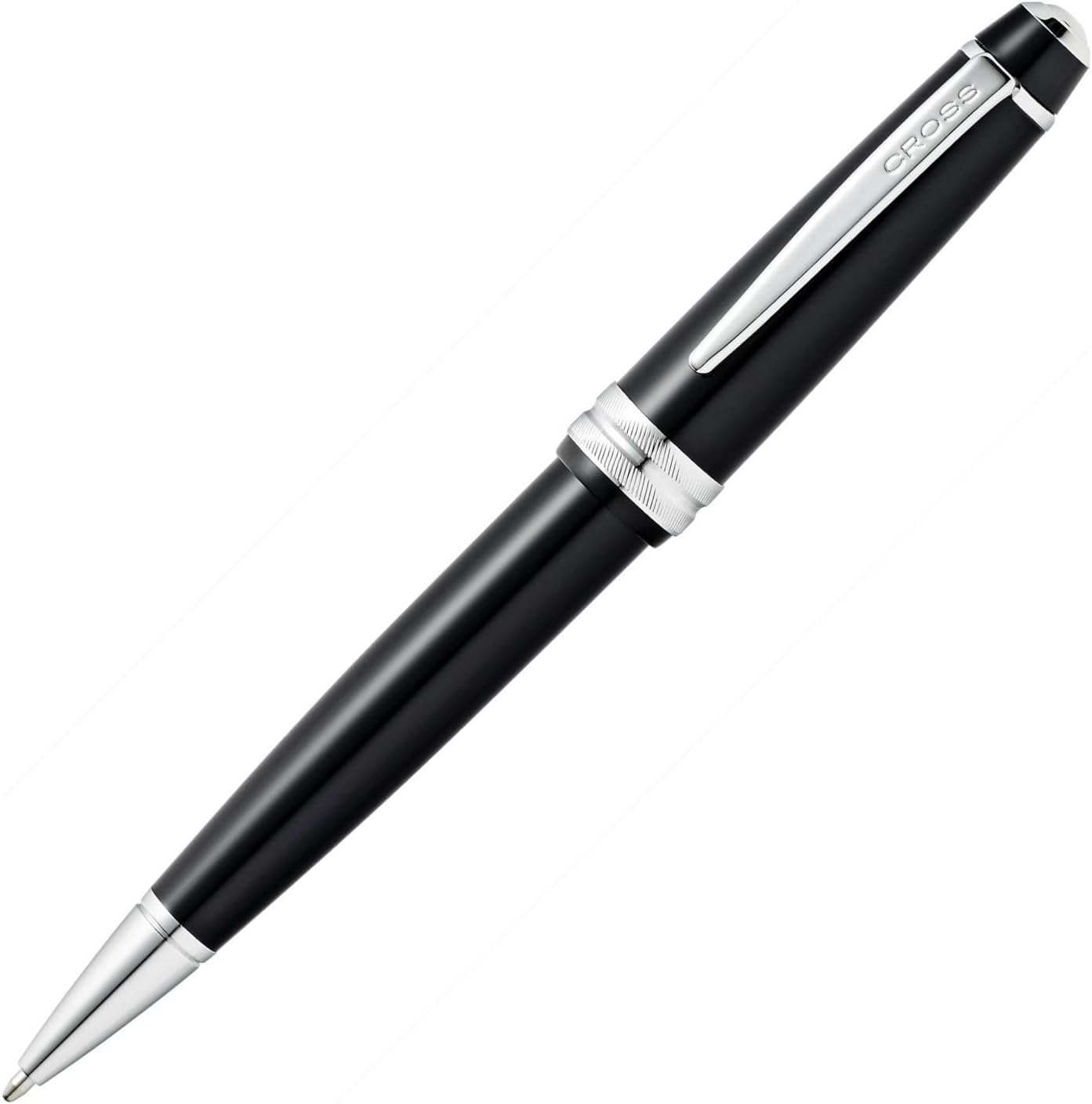 Cross Bailey Light Refillable Ballpoint Pen Presented in a Everyday Gift Box - Medium Point, Black Ink, Glossy Black