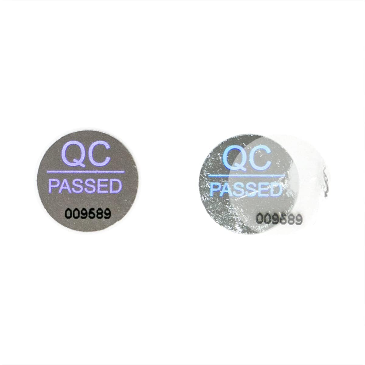 1500pcs Silver High Security Seals Tamper Evident Sticker Warranty Void QC Passed Labels Hologram Stickers with Unique Serial Numbering 0.4Inch,GQYH