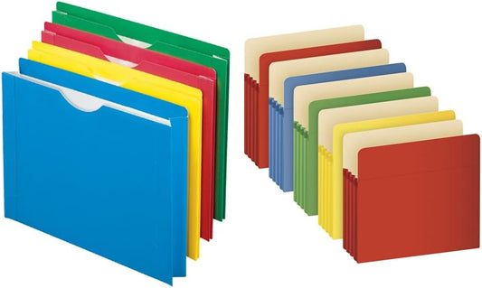 Pendaflex File Jacket, Letter Size, Assorted Colors, 2-Inch Expansion, Acid Free