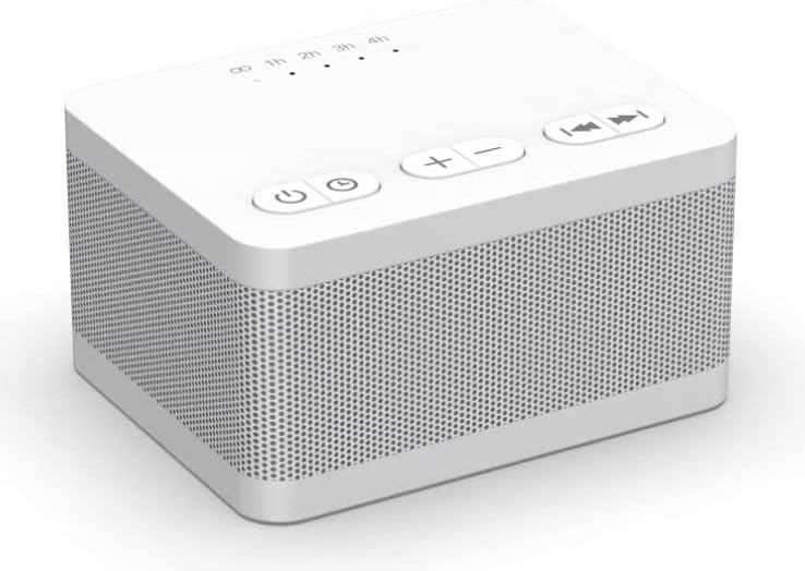 Sound Machine White Noise Machine with 30 Soothing Sounds 36 Levels Volume 5 Timers and Memory Function Effectively Blocks Noise Ideal Sleep Machine for Baby Kids Adults… (White)