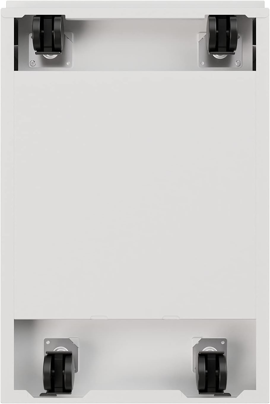 20 Inch Metal 2 Drawer Full Pull, for Home and Office, Holds Letter Width Hanging Folders, 20" Deep Box File Mobile Pedestal File, White