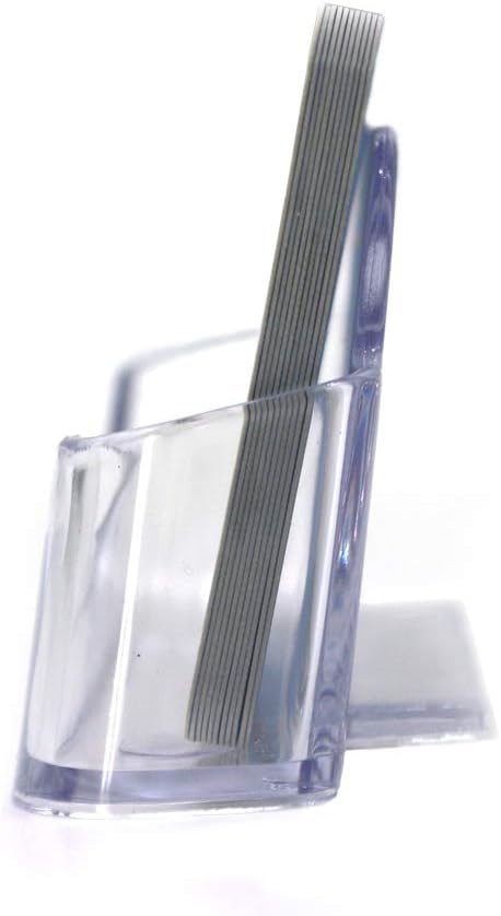 4 Pack Clear Plastic Business Card Holder,Acrylic Business Card Display for Desk Business Card Stand