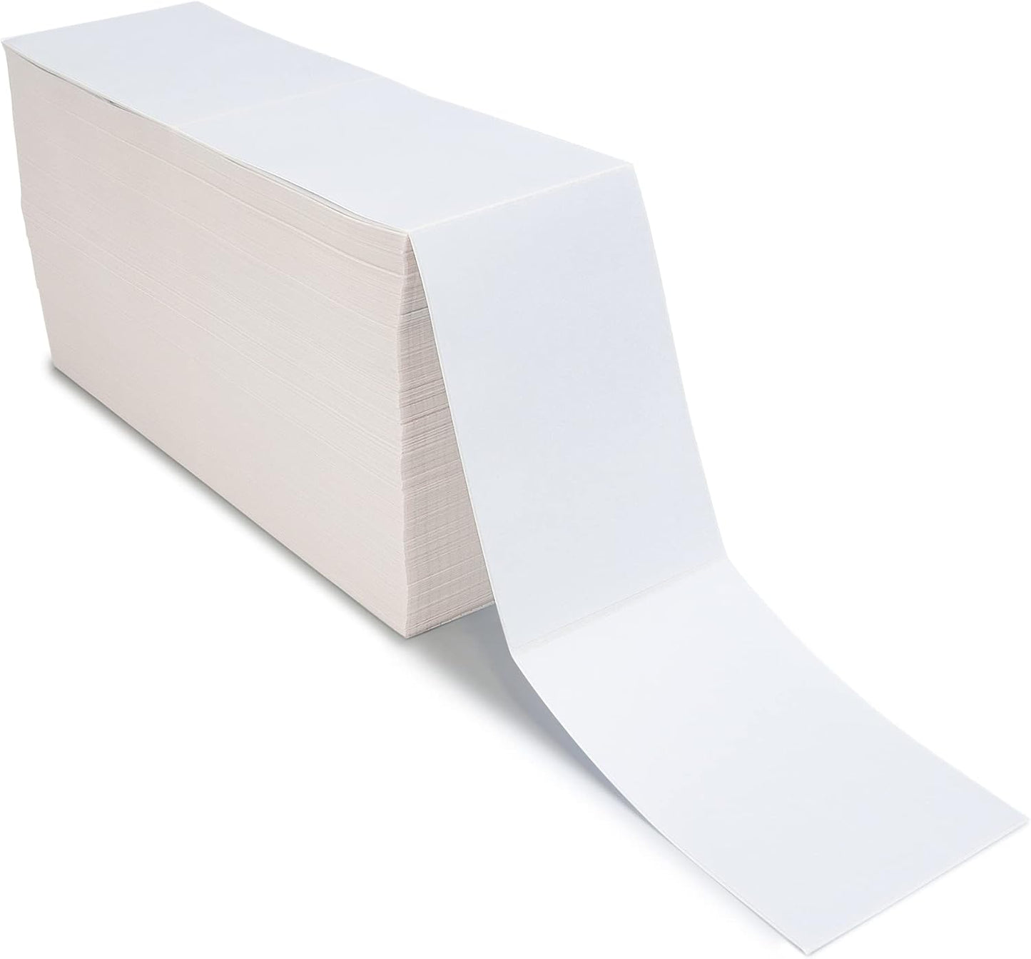 L LIKED 2500 Fanfold 4" x 6" Direct Thermal Labels, with Perforated line for Thermal Printers - Compatible with Zebra & Rollo Printer (4" x 6" - 2500 Labels)