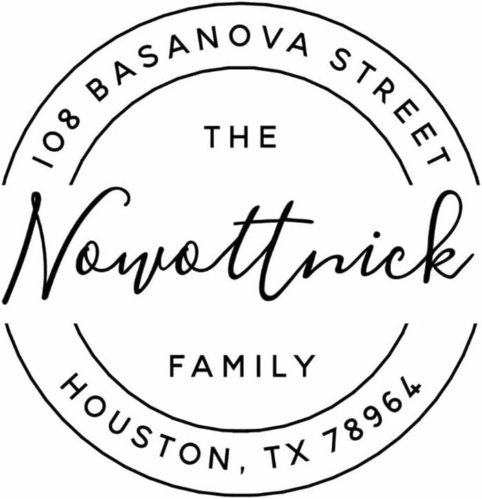 LOMENTICSCustom Self Inking Return Address Stamp, Make Return Addressing Easy - Up to 18 Designs - 15 Color Choices