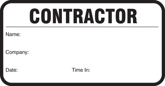 Standard Visitor Badges in Books, Standard Contractor Sign-in Books with Security Badges, 500/Books