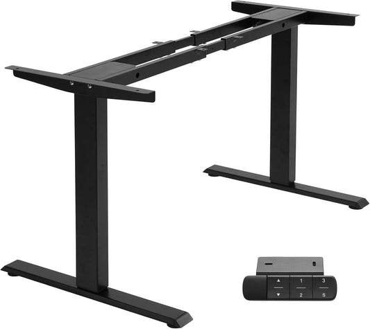 TOPSKY Dual Motor Electric Adjustable Standing for up to 70.8”x31.5” Table Tops, 225 lbs Weight Capacity, Computer Desk for Home and Office (Black Frame only)