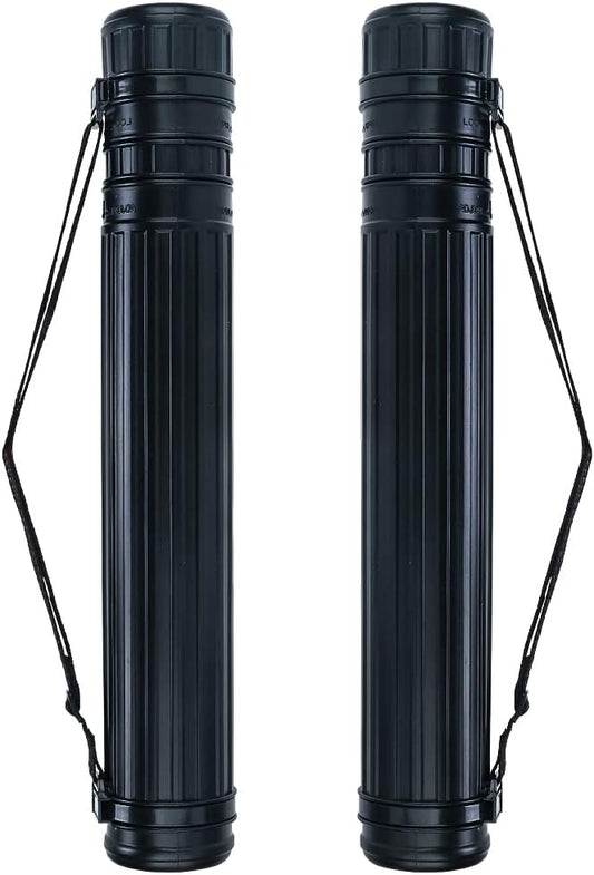 TRANSON 2-Pack Small Poster Tube Storage 17“ to 27” Extendable for Documents Blueprints Artworks Scrolls