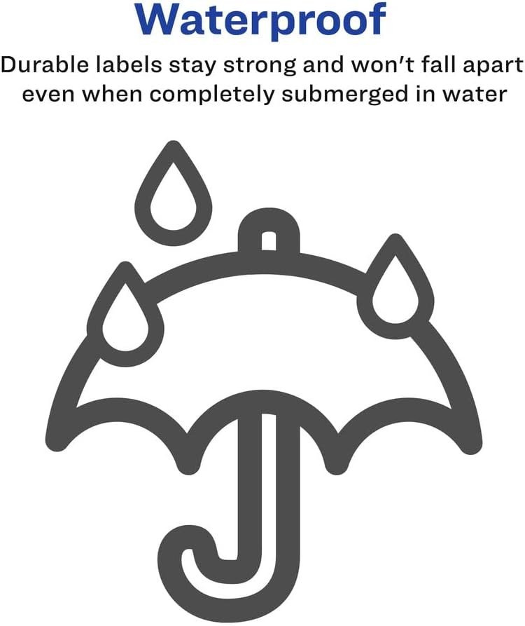 Avery Waterproof Sticker Labels for Printer - 1"x2-5/8" Mailing Labels, Ultrahold Permanent Adhesive, Laser Printers, 15,000 Printable Avery Address Label Sheets (95520)