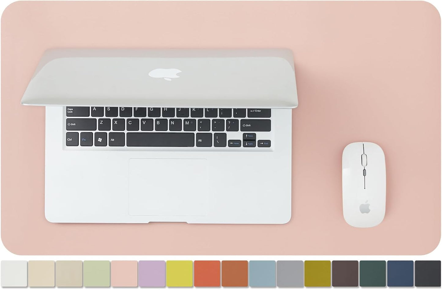 Leather Desk Mat - Small Non-Slip PU Desk Pad for Office and Home - Desk Organization and Accessories - Ideal for Large Mouse Pad and Small Desk Mats on Top of Desks (Pink,23.6"x 13.8")