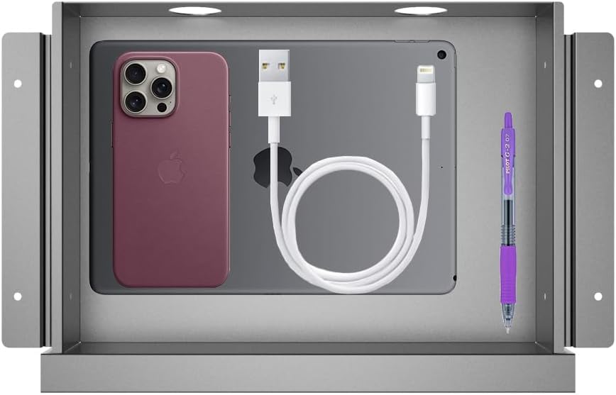 Under Desk Mounted Sliding Pull-out Drawer, W 15.3" x D 8.8" Storage Organizer for Sit Stand Workstation, Metal, Black (Medium)