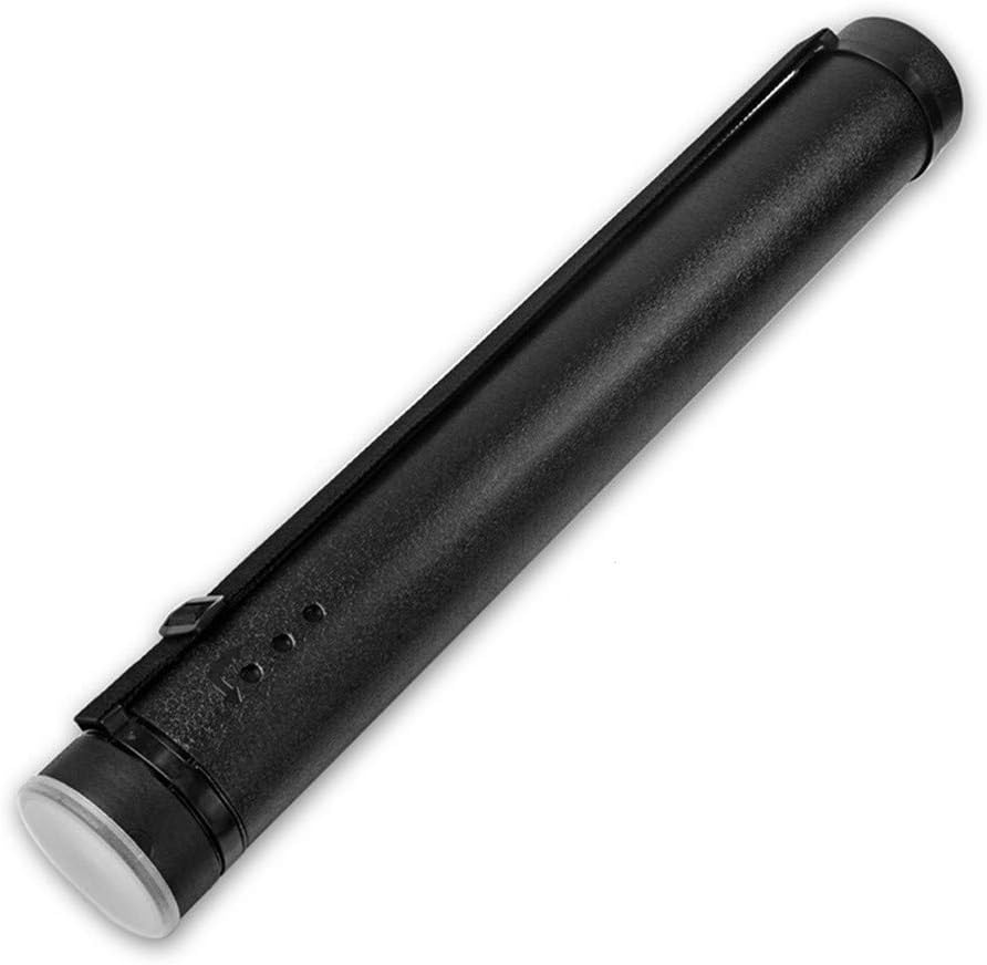 DEWEL Document Tube,Plastic Expanding Poster/Art/Document Storage Tube 24.5 to 40 inches Adjustable with Carrying Strap Waterproof and Light-Resistance Telescoping Carrying Case (Black-Large Size)