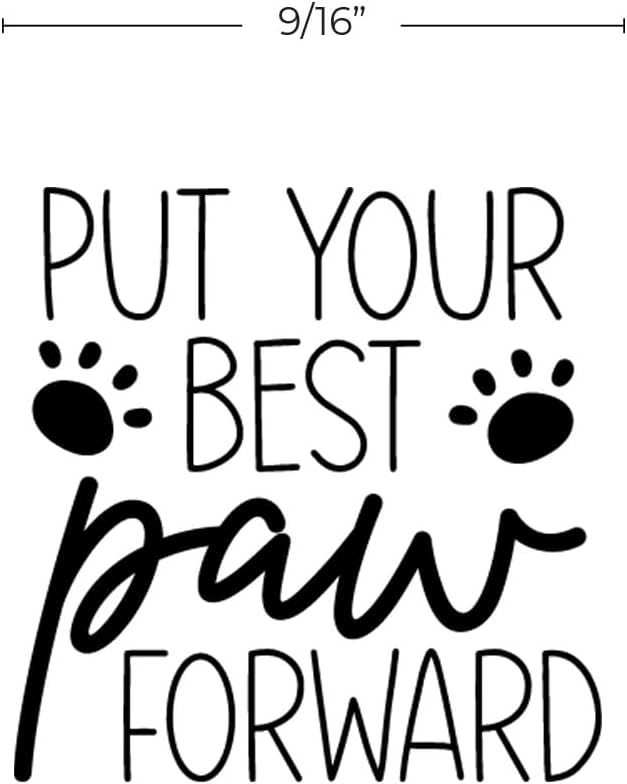 Put Your Best Paw Forward Stamp / 2000 Plus Self Inking Teacher Reward Puppy Prints Stamper / 9/16" Small Black Animal Imprint Planner Worksheet Stamp