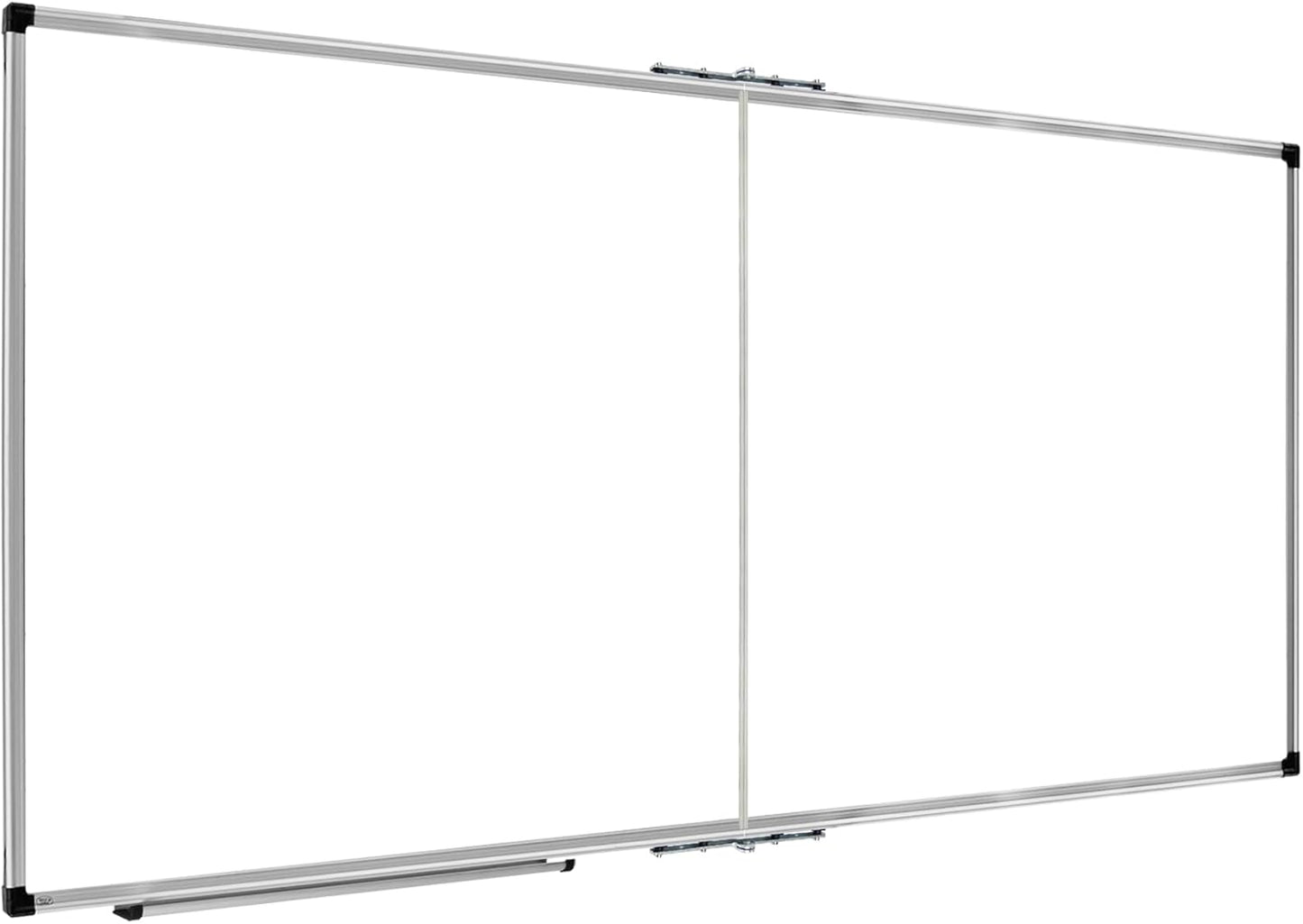 XBoard Magnetic Whiteboard 60 x 36 Inch, Foldable Dry Erase White Board with Aluminium Frame & Marker Tray 5' x 3', Wall Mounted Folding Message Presentation Board