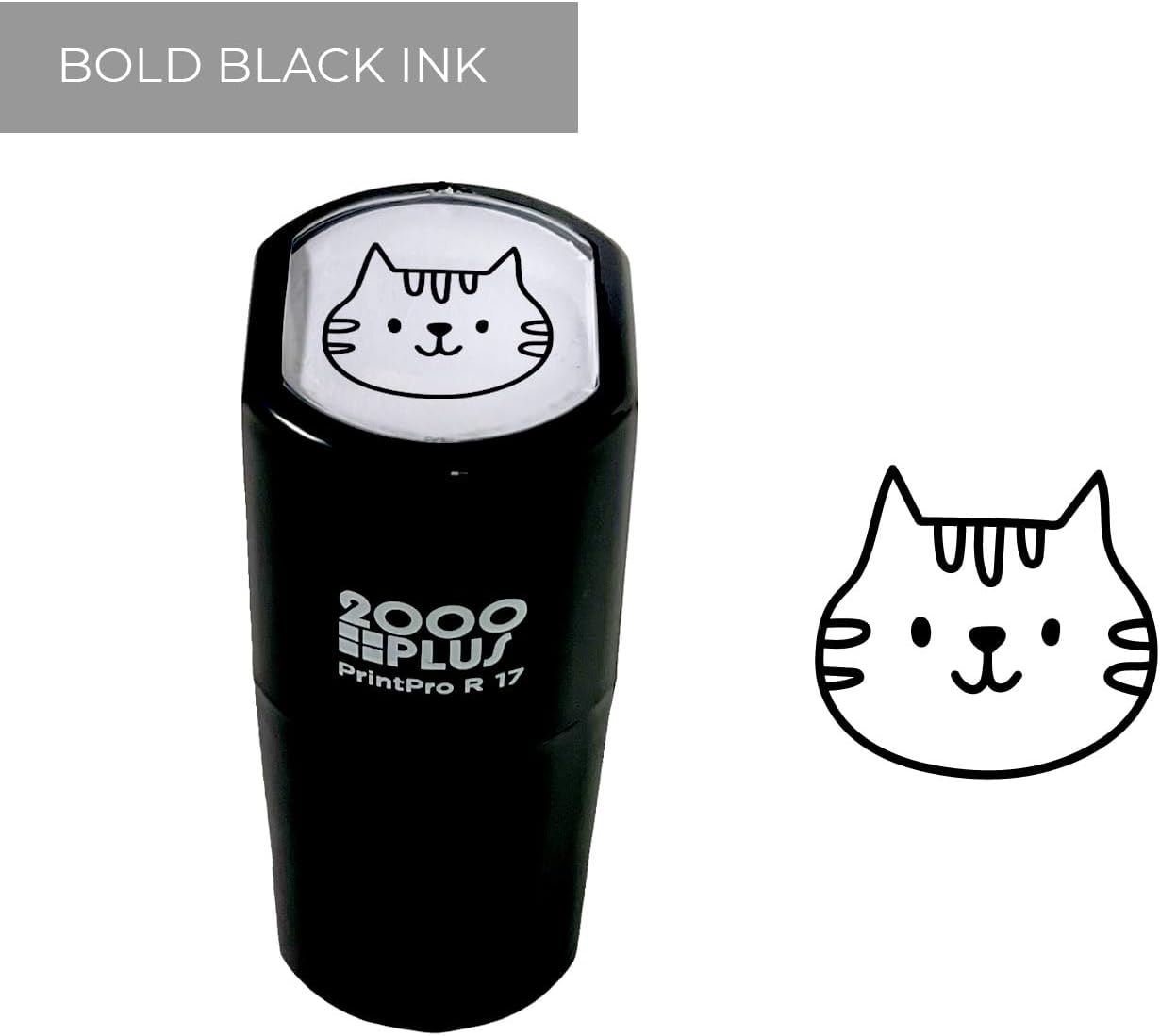 Kitty Cat Stamp / 2000 Plus Self Inking Feline Teacher Reward Stamper / 9/16" Small Black Imprint Kitten Meow Pet Stamp