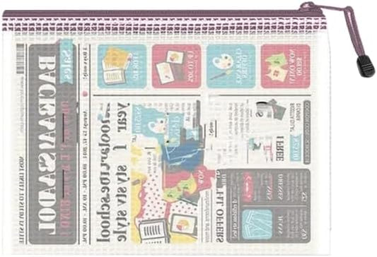 Mesh Zipper Pouch Bag,B5 Zipper Bag for Organizing Storage, Waterproof Zipper Pouch, 8" x 11"/21cm x 30cm, File Bag for School and Office Supplies (Pink)