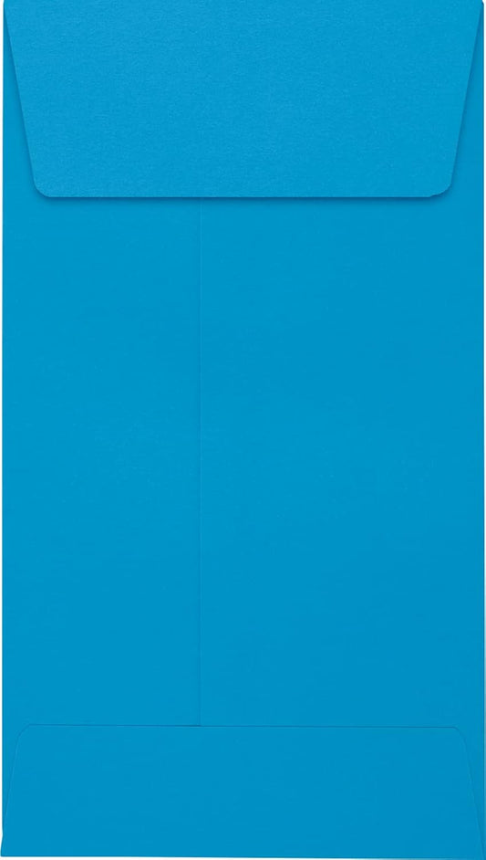 LUXPaper #5 1/2 Coin Envelopes | Peel & Press | 3 1/8" x 5 1/2" | Pool Blue | 80lb. Text | 50 Qty