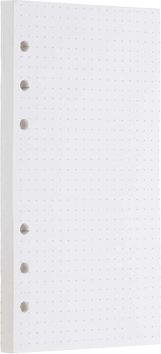 PATIKIL A6 Dot Grid Paper 6-Ring Binder Loose Leaf Planner Filler Paper Planner Inserts, 80 Sheets/160 Pages, Lined