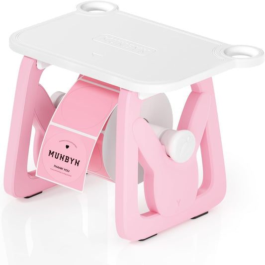 MUNBYN Label Holder for Rolls and Fanfold Labels, Thermal Sticker Holder for Desktop Thermal Printer, Accessory Supplies for Home, Office, Small Business