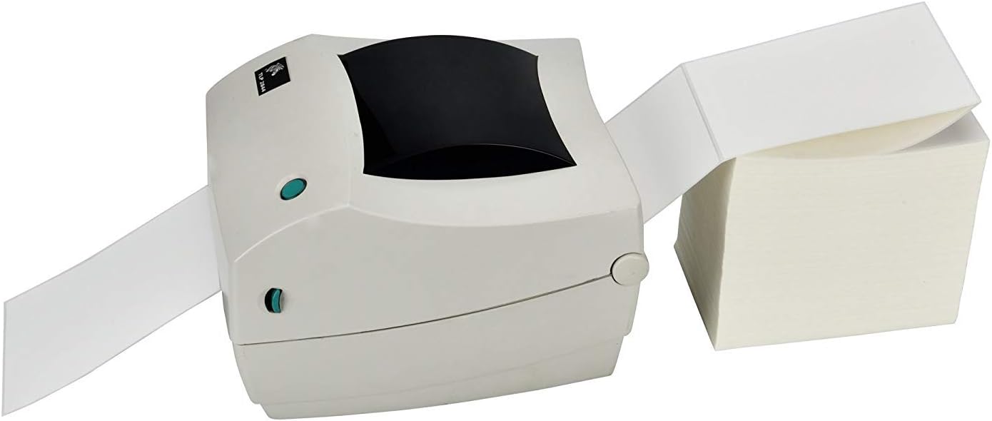 MFLABEL Fanfold 4" x 6" Direct Thermal Labels White Perforated Shipping Labels (4 Stacks)