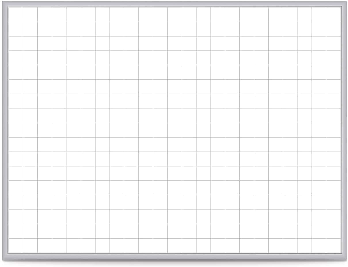 Ghent Grid 4'x6' Magnetic Whiteboard, Aluminum Frame, 2" Grid Squares (GRPM322G-46)