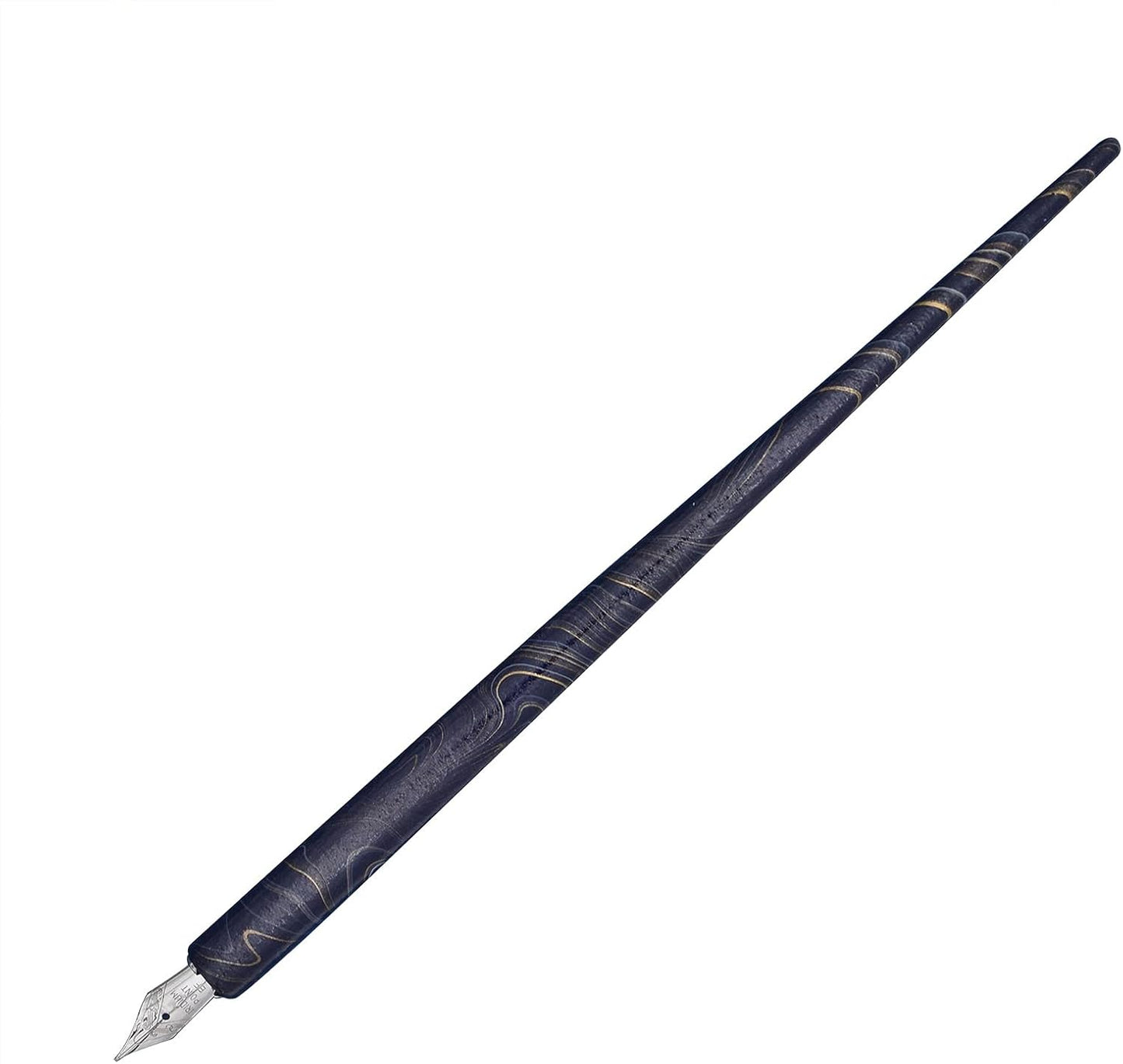 Gullor Wooden Dip Pen Calligraphy Set with Black Ink & 6 Nibs for Beginners, Kids, Writing, Signatures and Drawing, Blue