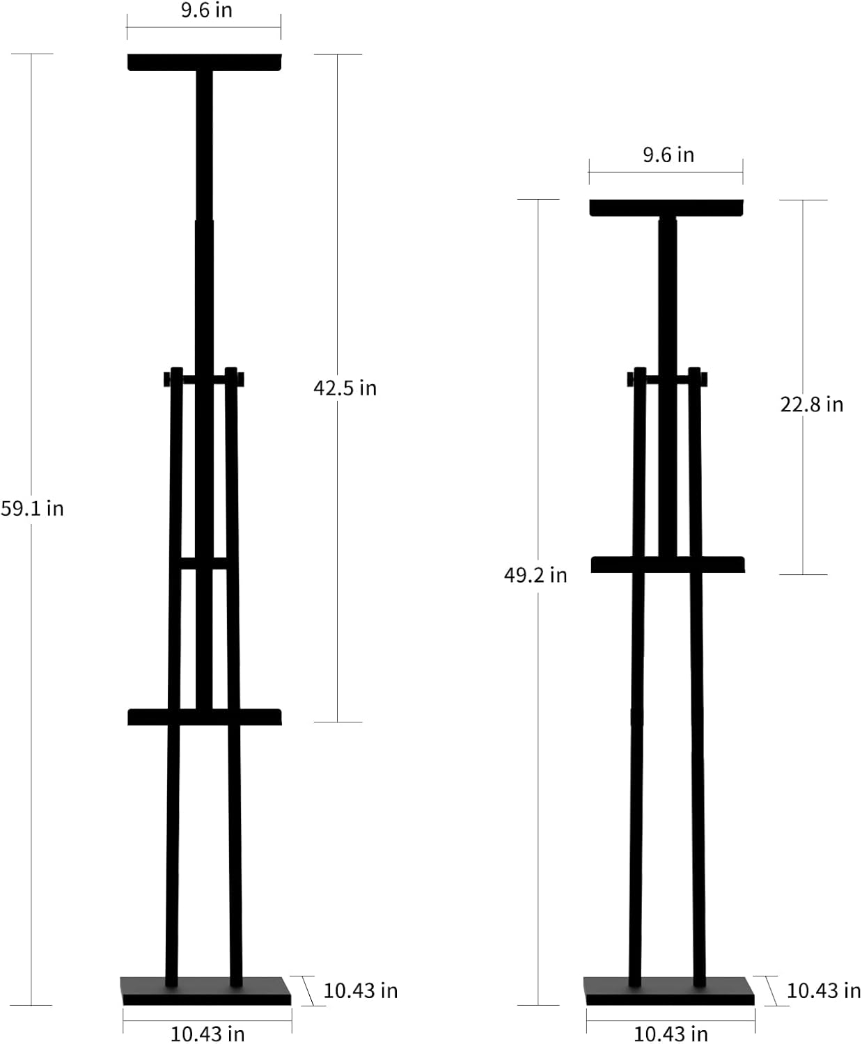 Sign Stand, Poster Stand, Adjustable Floor Standing Sign Holder, Suitable for Signs Up to 42 Inches, Ideal for Weddings, Restaurants, or Businesses(2 PACK)