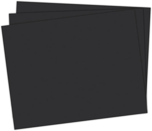 School Smart Railroad Poster Board Paper, 22 x 28 Inches, 6-Ply, Black, Pack of 25