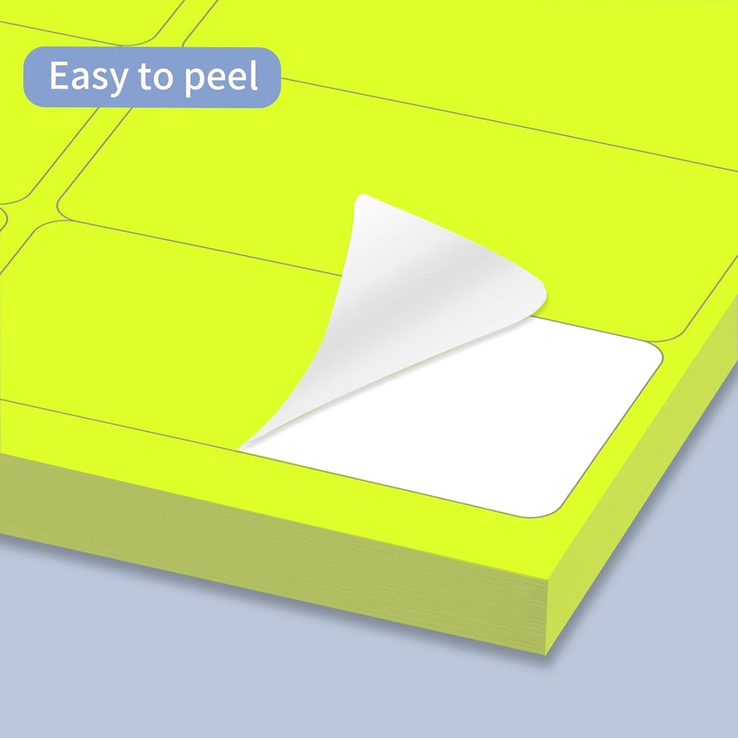 STARLIBOO Shipping Labels Stickers, 2"×4" Printable Fluorescent Mailing Labels for Laser/Inkjet Printing- Matte, Permanent Adhesive Stickers (20 Sheets, Fluorescent Yellow)