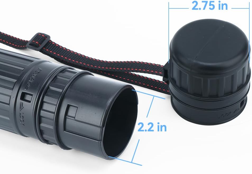 TRANSON 2-Pack Small Poster Tube Storage 17“ to 27” Extendable for Documents Blueprints Artworks Scrolls