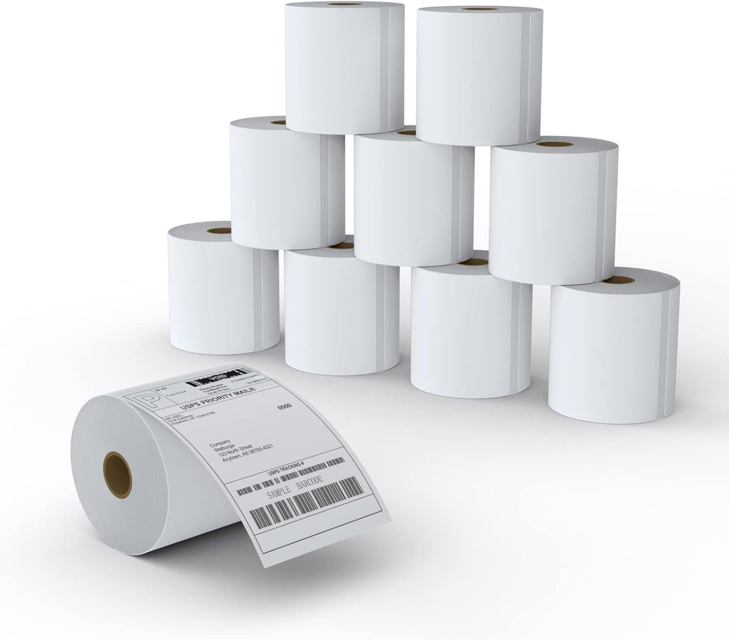 MFLABEL® 10 Rolls of 450 Labels 4x6 Direct Thermal Shipping Labels for Zebra 2844 ZP-450 ZP-500 ZP-505