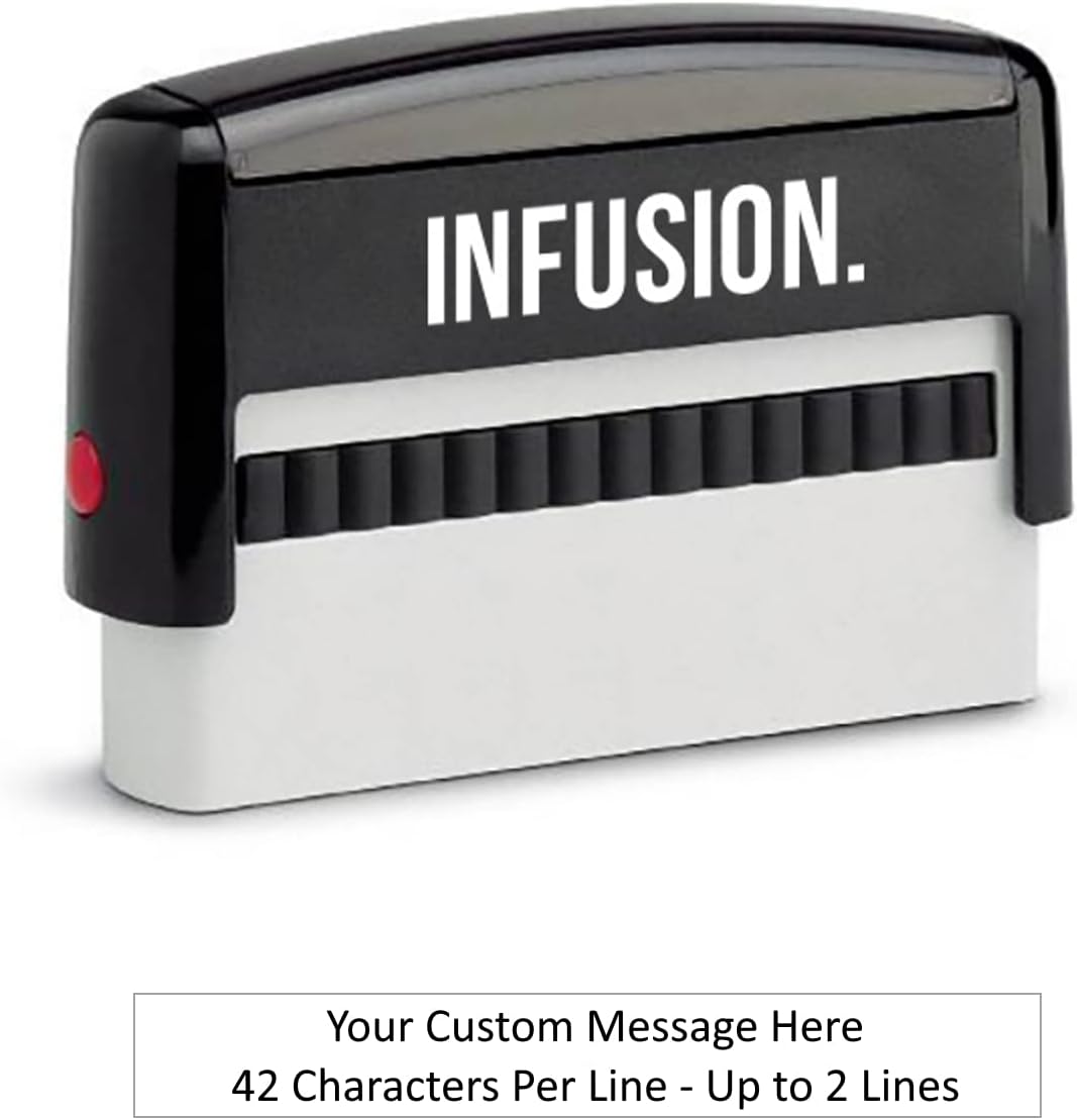 Infusion Custom Self-Inking Rubber Stamp - Long Stamp - (3/8" x 2-3/4")