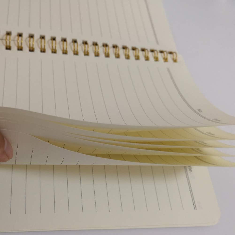 YUREE Softcover Spiral Notebook Lined/Spiral Journal, 50 Sheets (100 Pages) Wide Ruled Notebook, 10 Notebooks Per Pack, A5, 8.5" x 5.7", Brown