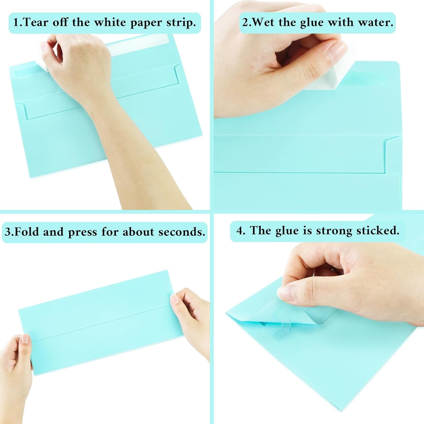 200 Pack #10 Business Envelopes, Light Blue Standard Envelopes Self Seal, Letter Size Business Mailing Envelopes for Checks Letters Invoices Statements Birthday Graduation Wedding, 4 1/8 x 9 1/2 Inch