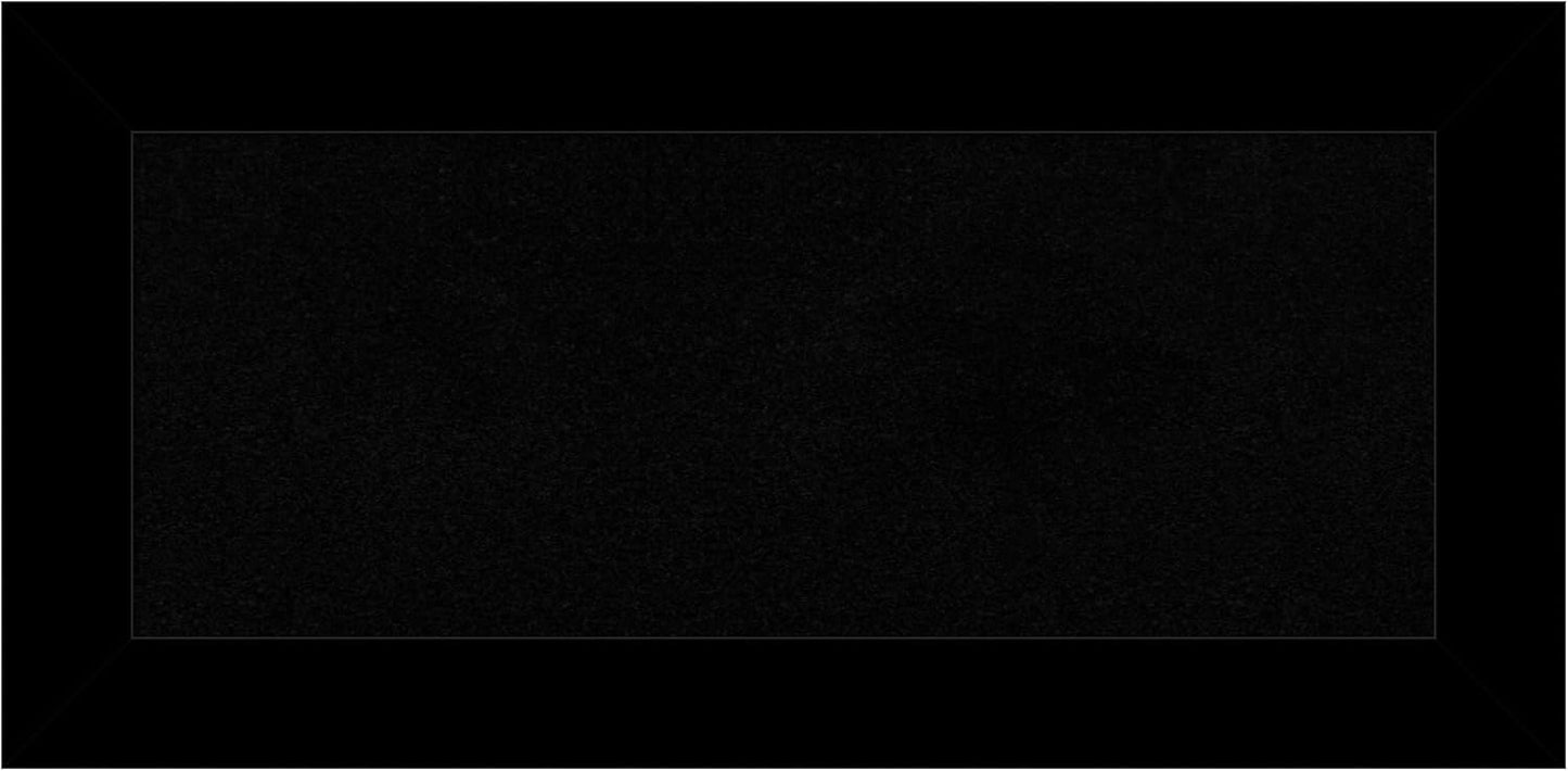 Amanti Art Black Cork Board for Wall, 17x35 Vision Board with Black Wood Frame, Medium Corkboard Office Decor for Home Organization, Casual Corkboard Pinboard to Display Items for Home Organization